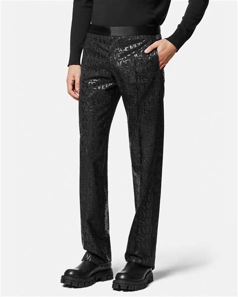 versace jacquard trousers